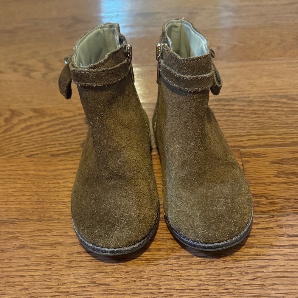 Janie and Jack Girls Brown Suede Ankle Boots